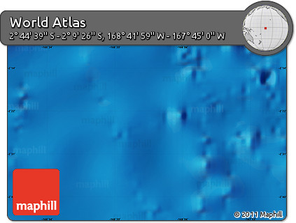 Physical Map of the Area around 2° 27' 3" S, 168° 13' 29" W