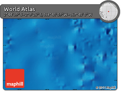 Shaded Relief Map of the Area around 2° 27' 3" S, 168° 13' 29" W