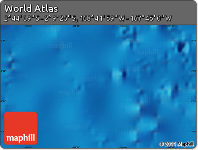 Shaded Relief Map of the Area around 2° 27' 3" S, 168° 13' 29" W