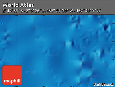 Shaded Relief Map of the Area around 2° 27' 3" S, 168° 13' 29" W