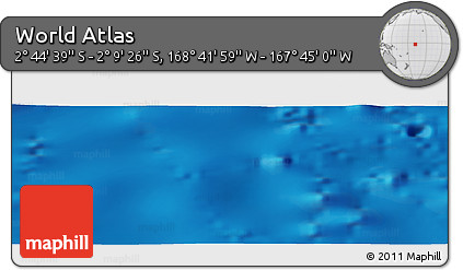 Physical Panoramic Map of the Area around 2° 27' 3" S, 168° 13' 29" W