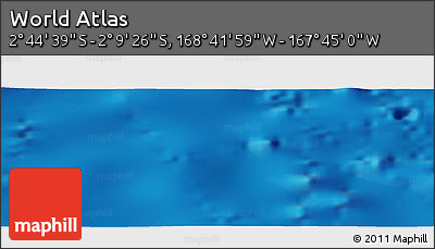 Physical Panoramic Map of the Area around 2° 27' 3" S, 168° 13' 29" W