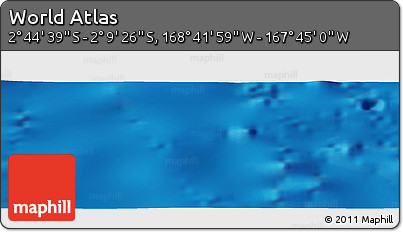 Physical Panoramic Map of the Area around 2° 27' 3" S, 168° 13' 29" W