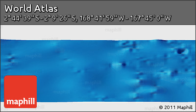 Shaded Relief Panoramic Map of the Area around 2° 27' 3" S, 168° 13' 29" W