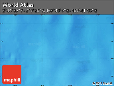 Physical Map of the Area around 2° 27' 3" S, 169° 13' 29" E