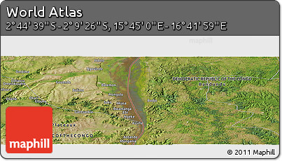 Satellite Panoramic Map of the Area around 2° 27' 3" S, 16° 13' 30" E