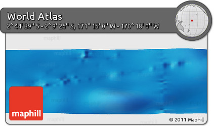 Physical Panoramic Map of the Area around 2° 27' 3" S, 170° 46' 30" W