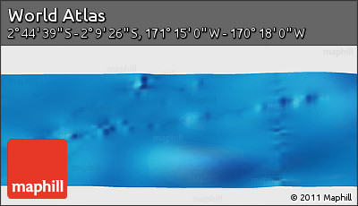 Physical Panoramic Map of the Area around 2° 27' 3" S, 170° 46' 30" W