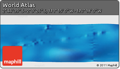 Physical Panoramic Map of the Area around 2° 27' 3" S, 170° 46' 30" W
