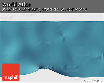 Satellite 3D Map of the Area around 2° 27' 3" S, 171° 37' 30" W