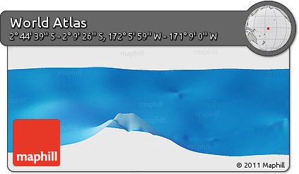 Physical Panoramic Map of the Area around 2° 27' 3" S, 171° 37' 30" W