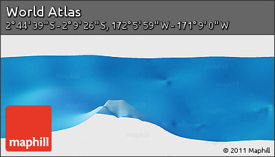 Physical Panoramic Map of the Area around 2° 27' 3" S, 171° 37' 30" W