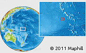 Physical Location Map of the area around 2° 27' 3" S, 173° 28' 29" E