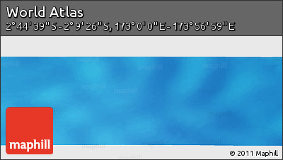 Physical Panoramic Map of the Area around 2° 27' 3" S, 173° 28' 29" E