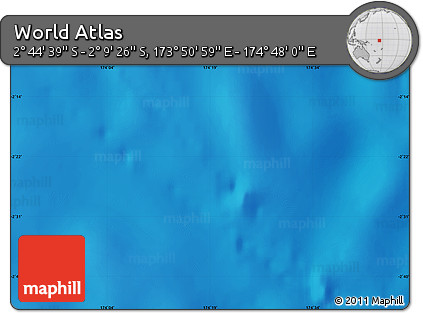Physical Map of the Area around 2° 27' 3" S, 174° 19' 29" E