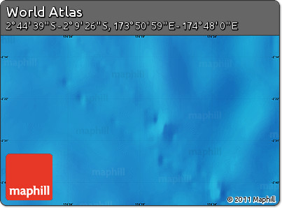 Physical Map of the Area around 2° 27' 3" S, 174° 19' 29" E