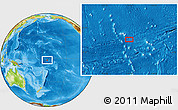 Physical Location Map of the area around 2° 27' 3" S, 174° 10' 30" W