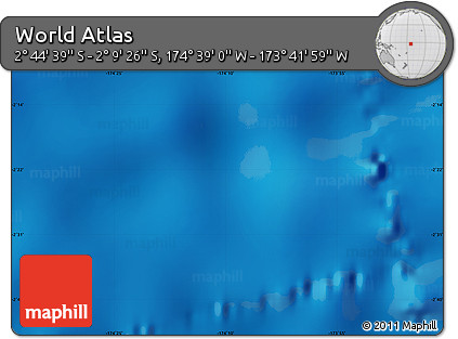 Shaded Relief Map of the Area around 2° 27' 3" S, 174° 10' 30" W