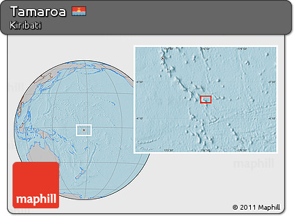Gray Location Map of Tamaroa, hill shading