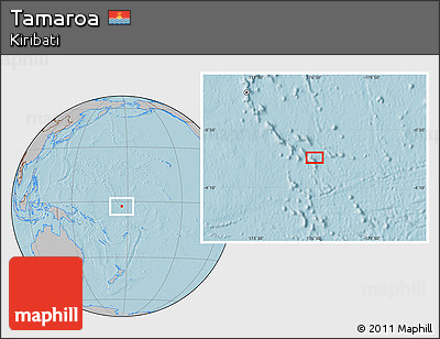 Gray Location Map of Tamaroa, hill shading