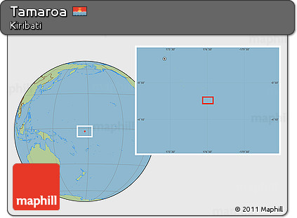 Savanna Style Location Map of Tamaroa