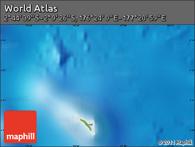 Physical Map of the Area around 2° 27' 3" S, 176° 52' 30" E