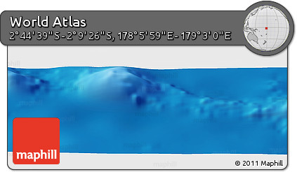 Physical Panoramic Map of the Area around 2° 27' 3" S, 178° 34' 29" E