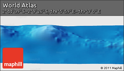 Physical Panoramic Map of the Area around 2° 27' 3" S, 178° 34' 29" E