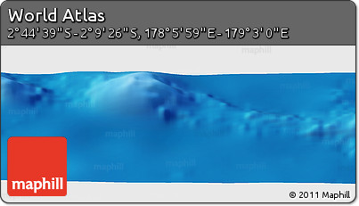 Physical Panoramic Map of the Area around 2° 27' 3" S, 178° 34' 29" E