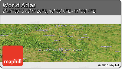 Satellite Panoramic Map of the Area around 2° 27' 3" S, 17° 4' 30" E