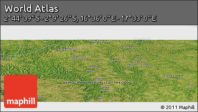 Satellite Panoramic Map of the Area around 2° 27' 3" S, 17° 4' 30" E