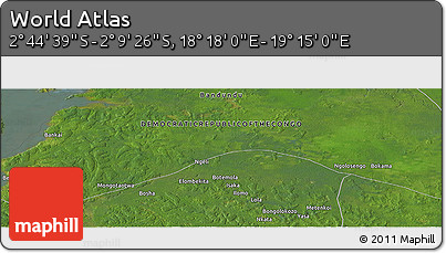 Satellite Panoramic Map of the Area around 2° 27' 3" S, 18° 46' 29" E