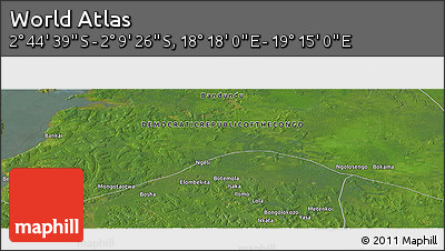 Satellite Panoramic Map of the Area around 2° 27' 3" S, 18° 46' 29" E