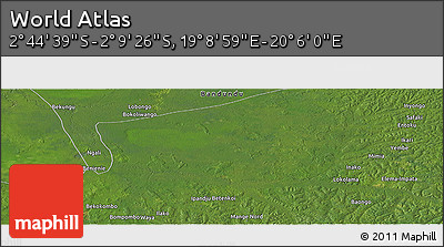 Satellite Panoramic Map of the Area around 2° 27' 3" S, 19° 37' 30" E