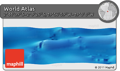 Physical Panoramic Map of the Area around 2° 27' 3" S, 19° 28' 30" W