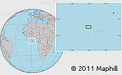 Gray Location Map of the area around 2° 27' 3" S, 1° 46' 29" E