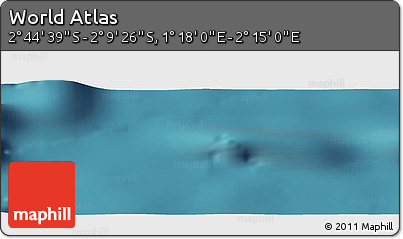 Satellite Panoramic Map of the Area around 2° 27' 3" S, 1° 46' 29" E