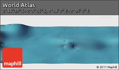 Satellite Panoramic Map of the Area around 2° 27' 3" S, 1° 46' 29" E