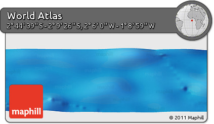Physical Panoramic Map of the Area around 2° 27' 3" S, 1° 37' 30" W
