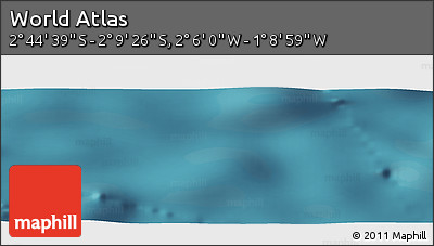 Satellite Panoramic Map of the Area around 2° 27' 3" S, 1° 37' 30" W
