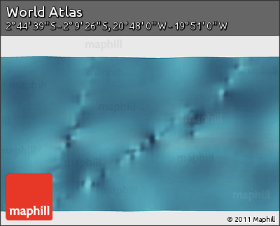 Satellite 3D Map of the Area around 2° 27' 3" S, 20° 19' 30" W