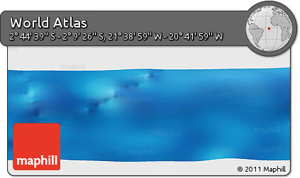 Physical Panoramic Map of the Area around 2° 27' 3" S, 21° 10' 29" W