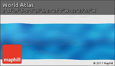 Physical Panoramic Map of the Area around 2° 27' 3" S, 22° 52' 30" W