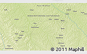 Physical 3D Map of the area around 2° 27' 3" S, 23° 1' 29" E