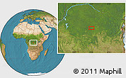 Satellite Location Map of the area around 2° 27' 3" S, 23° 1' 29" E