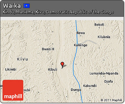Shaded Relief 3D Map of Waika