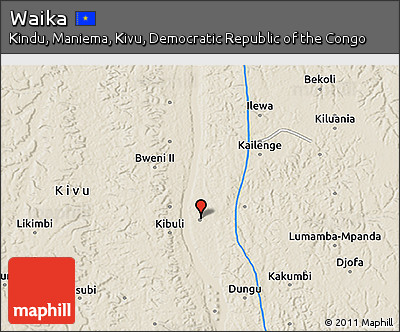 Shaded Relief 3D Map of Waika