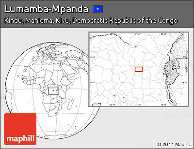 Blank Location Map of Lumamba-Mpanda
