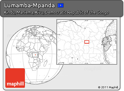 Blank Location Map of Lumamba-Mpanda