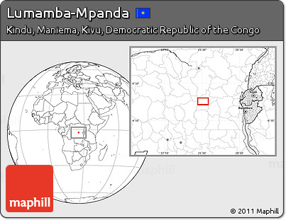 Blank Location Map of Lumamba-Mpanda